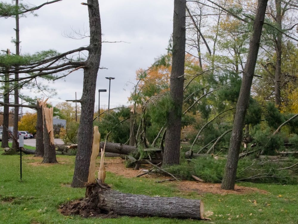 Thousands of residents lost power from a brief EF-1 tornado touched down in Muncie Sunday. Power is still being restored and damage is still being assessed. 