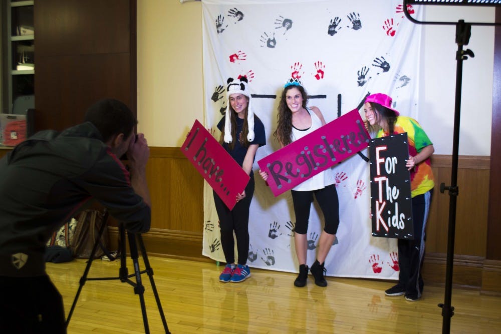 The Riley Dance Marathon Committee started Miracle Week on Nov. 9 with stories from Riley kids displayed at the University Green then having a Dancer Preview Party in the Ballroom. The event was in part&nbsp;to invite students who haven't registered or been to a Dance Marathon before.&nbsp;DN PHOTO STEPHANIE AMADOR