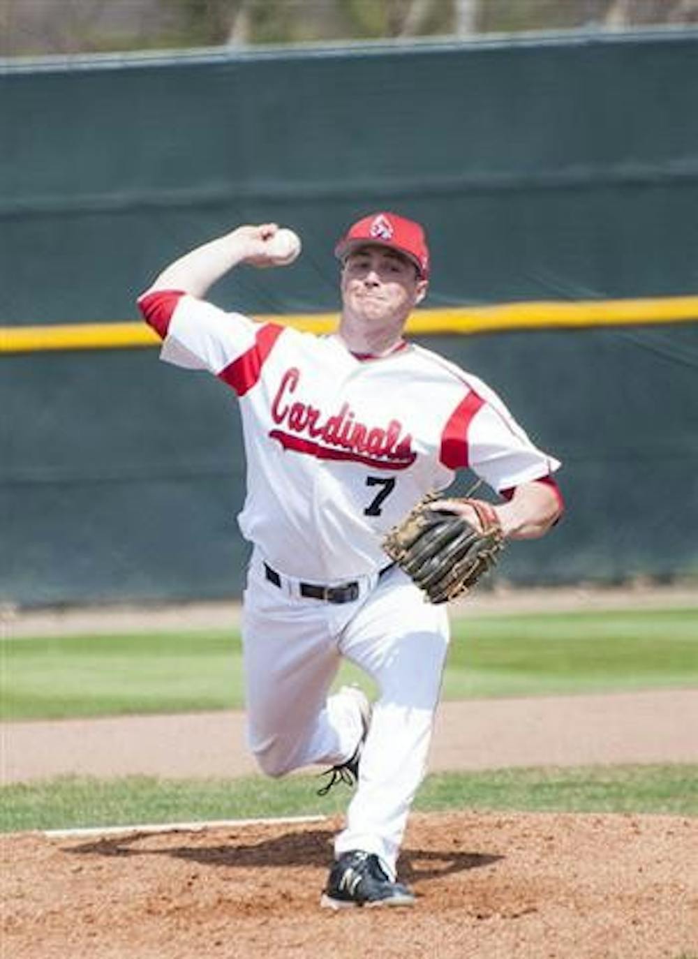 <p>T.J. Weir pitches against Bowling Green on April 9, 2013. On May 15, 2014, the baseball team became Mid-American Conference regular season champions. DN PHOTO JONATHAN MIKSANEK</p>