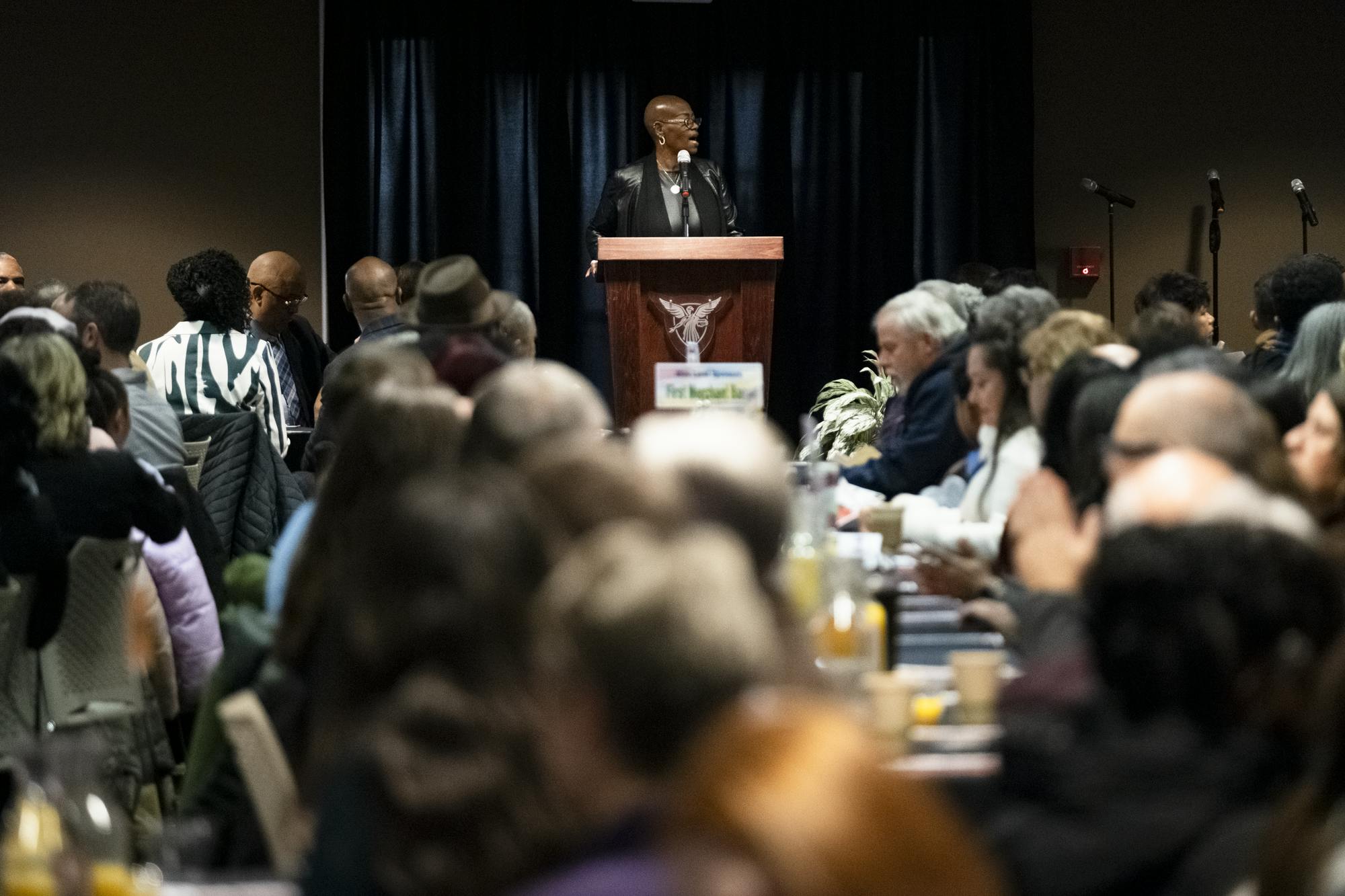 The Martin Luther King, Jr. Day Breakfast takes place on Jan 20, 2025 at Ball State University. Photo by Bobby Ellis/Ball State University.