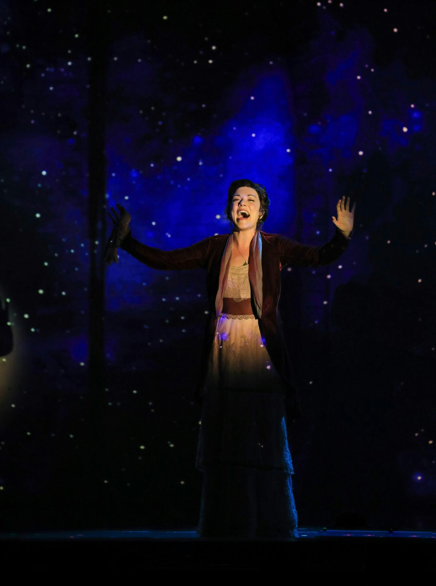 Actress Josephine Cooper performs the song "All That Matters" as her character, Sylvia Llewelyn Davies, during the Broadway Musical "Finding Neverland." The company will continue its national tour until its last performance April 12, 2020. Denise Trupe, Photo Provided