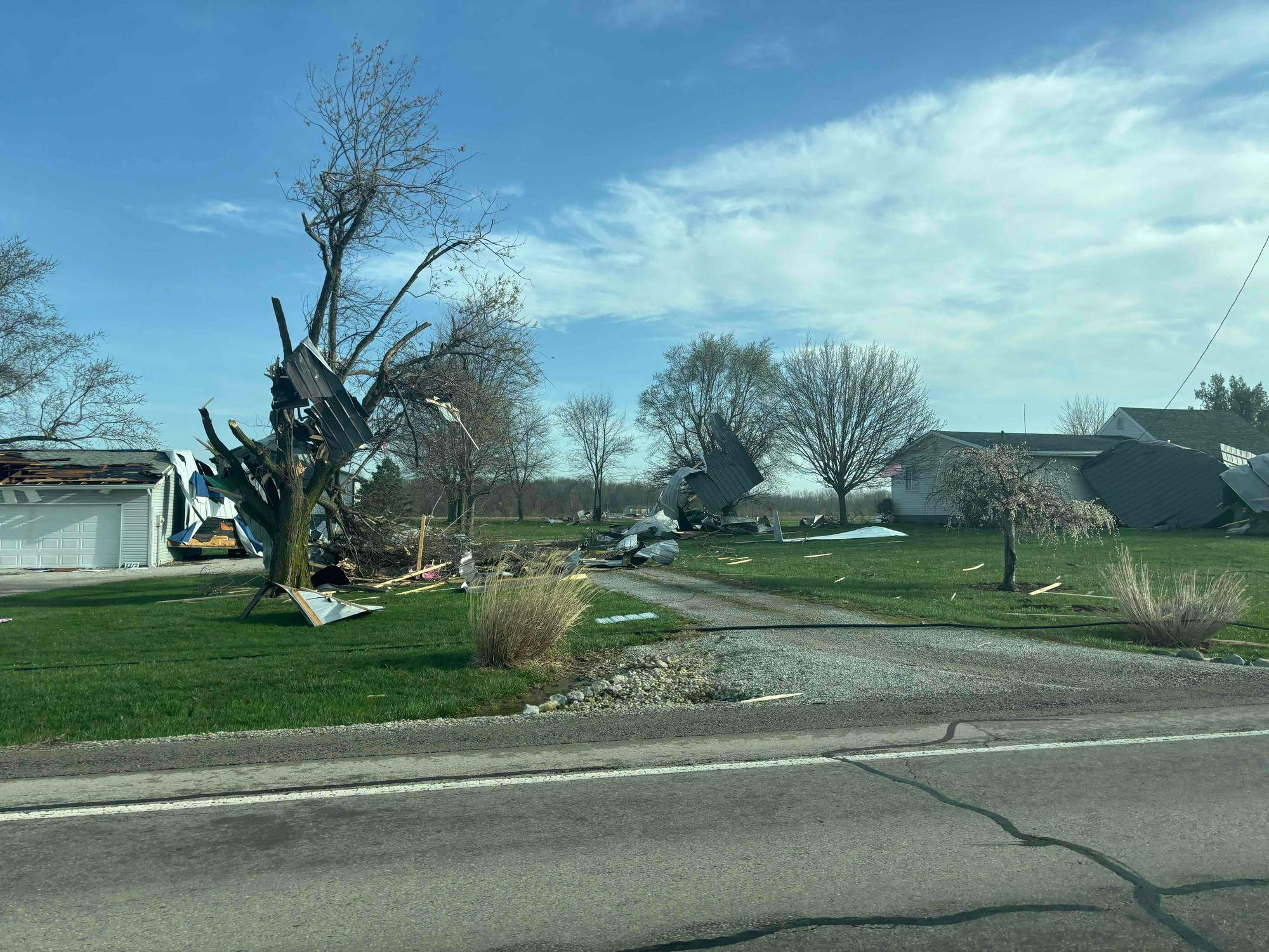 Damage done to a home in the Gaston area