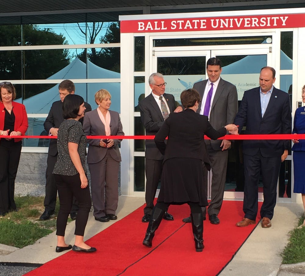 Ball State's Fishers Center for Academic and Economic Innovation opened Sept. 30. This is the first time Ball State has co-located with Launch Fishers.&nbsp;Austen Putney // Photo Provided