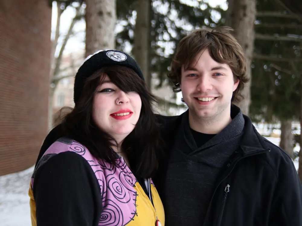 Kora Wilson, a sophomore journalism major at Ball State, met Korbin Records, a sophomore development major at Ivy Tech through OK Cupid, a free online dating site. In 2013, the Pew Research Center conducted a survey that found 59 percent of Americans had a positive attitude toward online dating. DN PHOTO REAGAN ALLEN