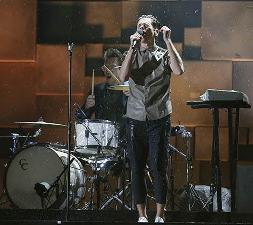 The band Fun. performs at the 55th Annual Grammy Awards at Staples Center in Los Angeles on Feb. 10, 2013. Fun. took song of the year with “We are Young.” MCT PHOTO