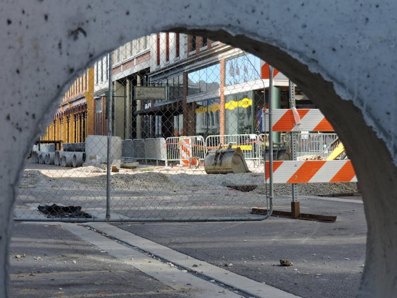 Small businesses in downtown Muncie are hurting from all the new construction happening, but according to a city official, the construction will give them millions of dollars in upgrade. Tina Maric // DN&nbsp;