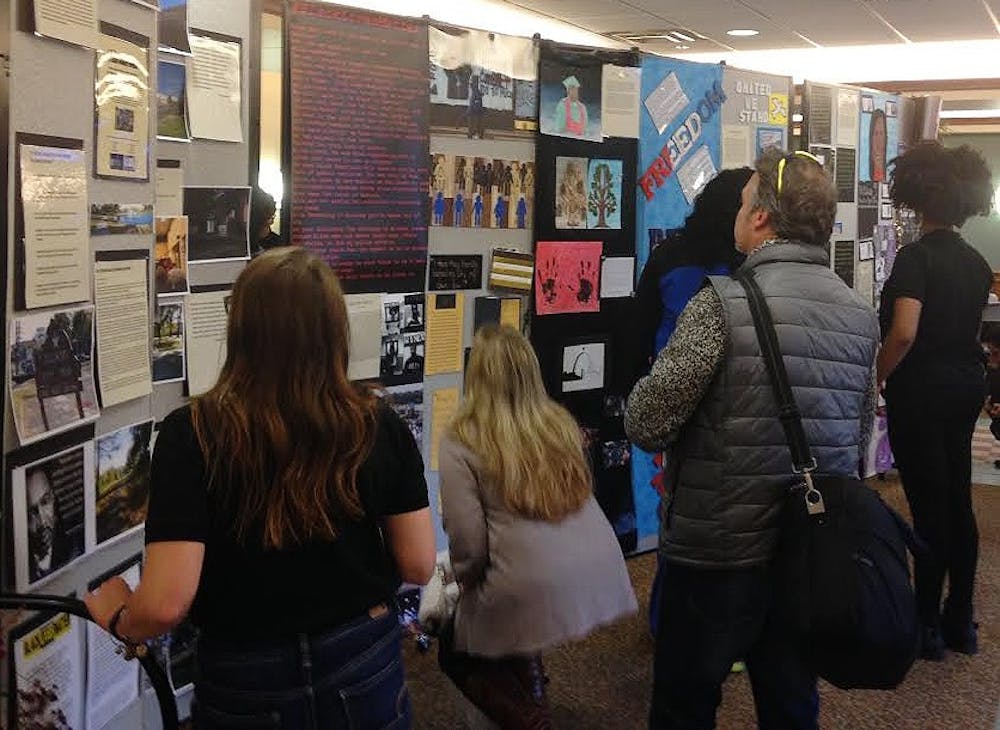 <p>The display “Voices from Ferguson” and an immersive learning course were presented before winter break.&nbsp;The course was led in part by Bryan Byers.&nbsp;<i style="background-color: initial;">DN FILE PHOTO KARA BERG&nbsp;</i></p>