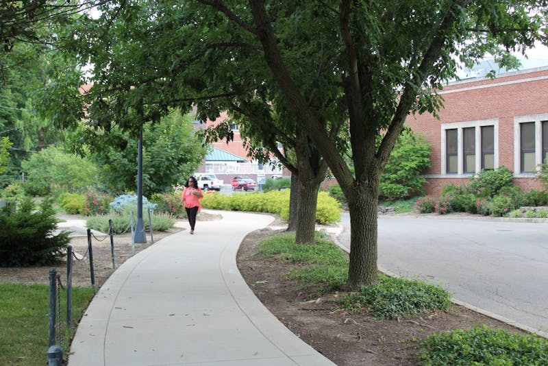 The Cow Path spans from Riverside Avenue to Petty Road. According to Ball State's website, "hundreds of students walk the path each day." Brooke Kemp, DN