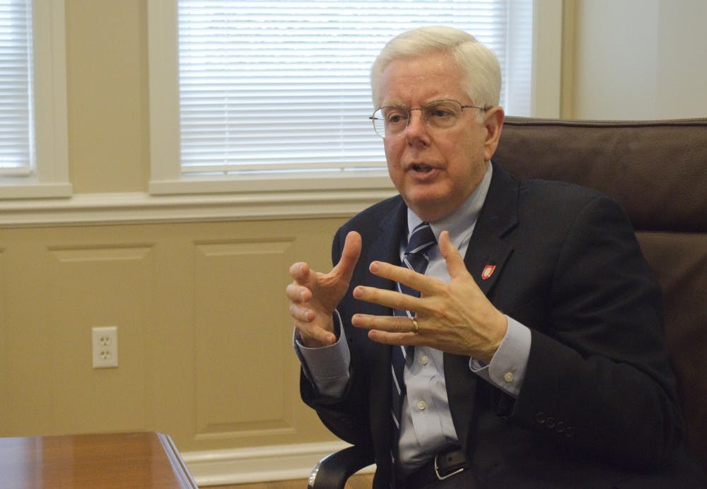Ball State President Paul W. Ferguson will resign after a two-month sabbatical. DN FILE PHOTO BREANNA DAUGHERTY