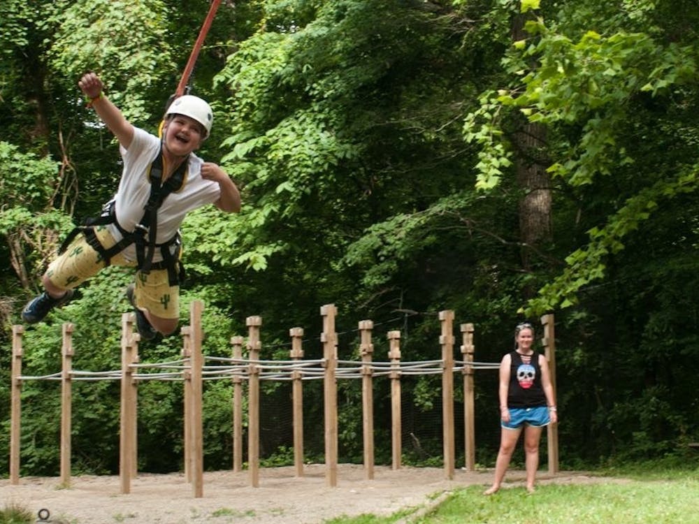 Ball State University's Camp Kesem chapter has camp the first week of July at the Flat Rock River YMCA campgrounds. Campers participate in many activities on the grounds including swimming, rafting, exploring, zip-lining and arts and crafts. Camp Kesem, Photo Provided