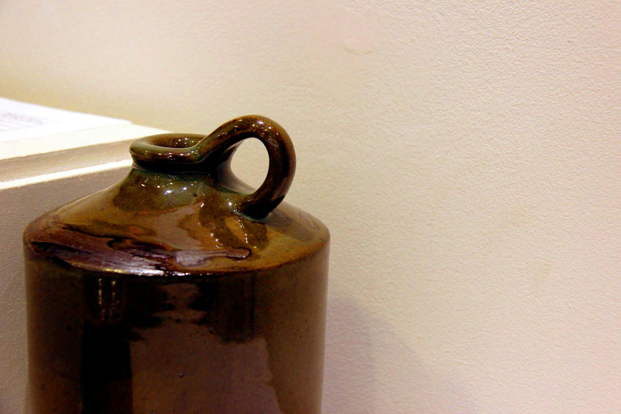 Ceramic work displayed during the "Art of Caring" show bidding April 10 in Ball State's Art and Journalism building on Ball State University's campus in Muncie, Ind. Katherine Hill, DN
