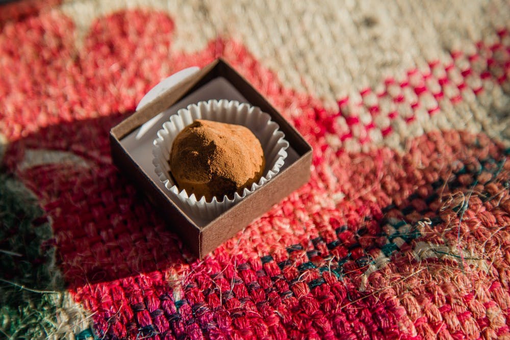 <p>Bittersweet burnt caramel with sea salt is one of the most popular truffle flavors right now. All chocolates are made by Morgan Roddy using direct-trade vegan chocolate from Venezuela. <strong>Reagan Allen, DN</strong></p>