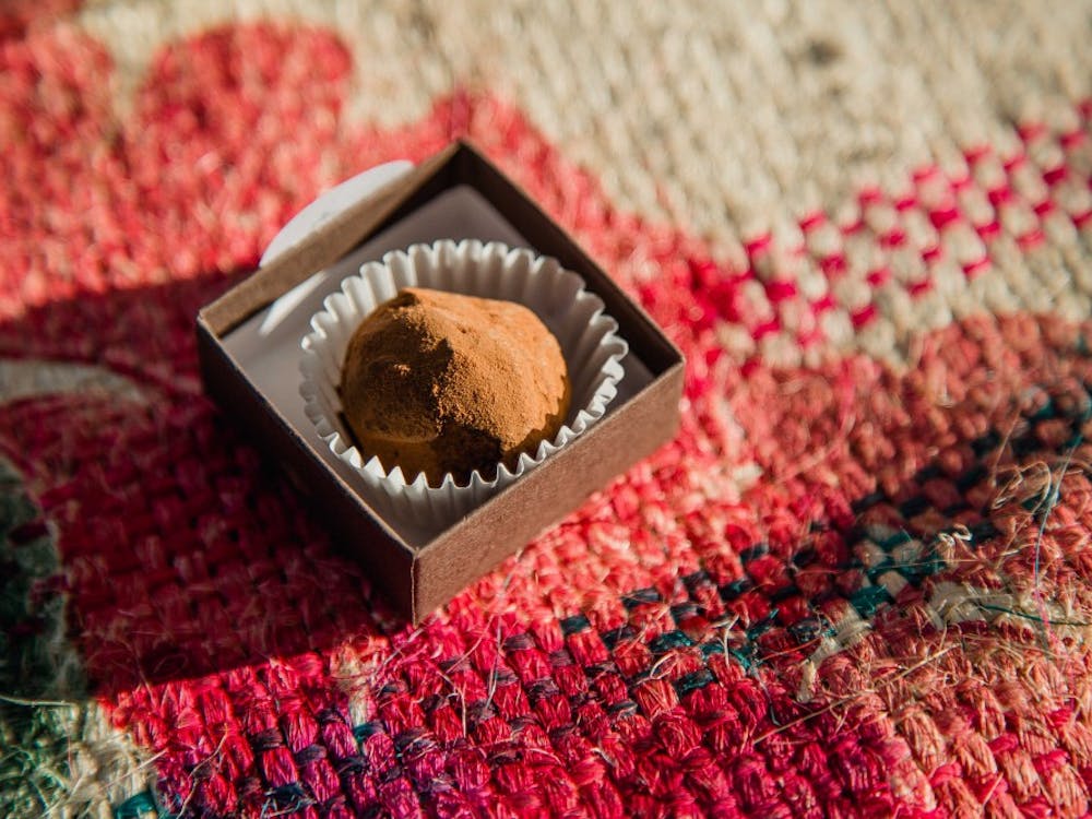 Bittersweet burnt caramel with sea salt is one of the most popular truffle flavors right now. All chocolates are made by Morgan Roddy using direct-trade vegan chocolate from Venezuela. Reagan Allen, DN