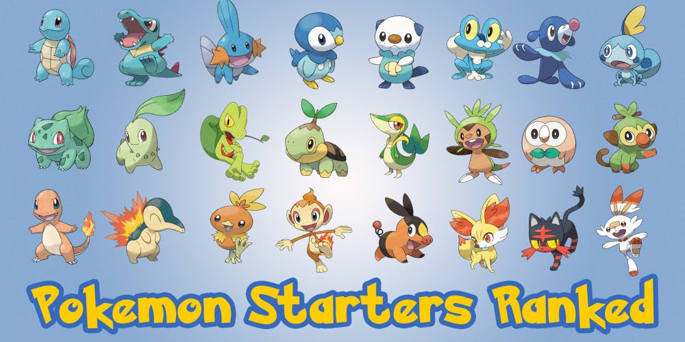 Pokemon iniciales todas las generaciones