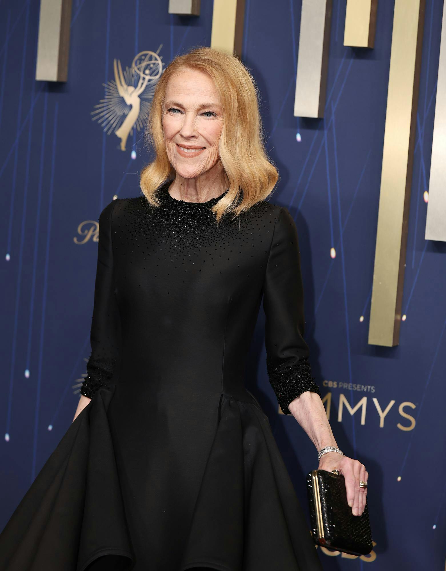 Los Angeles, CA September 14, 2025 - Catherine O'Hara on the red carpet at the 77th Primetime Emmy Awards at the Peacock Theater in Los Angeles, CA, Sunday, Sept. 14, 2025. (Allen J. Schaben / Los Angeles Times)