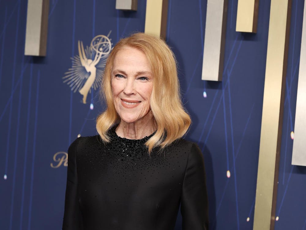Los Angeles, CA September 14, 2025 - Catherine O'Hara on the red carpet at the 77th Primetime Emmy Awards at the Peacock Theater in Los Angeles, CA, Sunday, Sept. 14, 2025. (Allen J. Schaben / Los Angeles Times)
