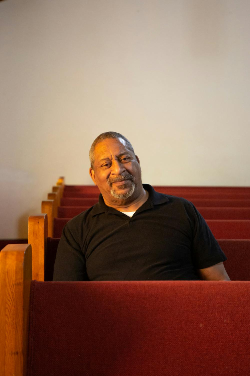 Rev. Maurice Reed sits in the pews of Bethel African Methodist Episcopal (AME) church in Muncie, Ind. Bethel AME, established in 1868, is the oldest Black church in Delaware County. Alex Bracken, DN