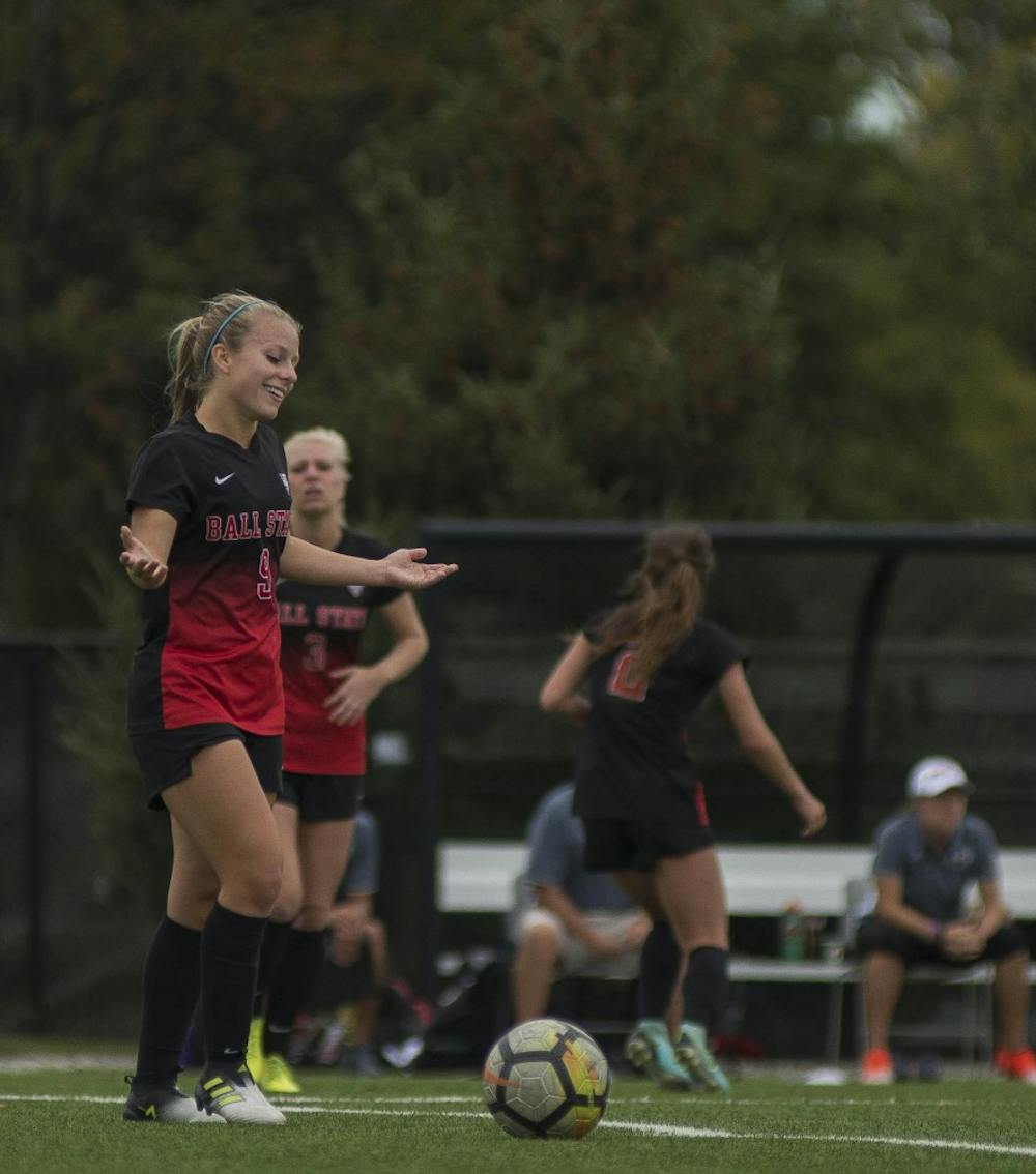 Ball State women's soccer competed at Northern Illinois on Oct. 8. The Cardinals lost 3-2. 