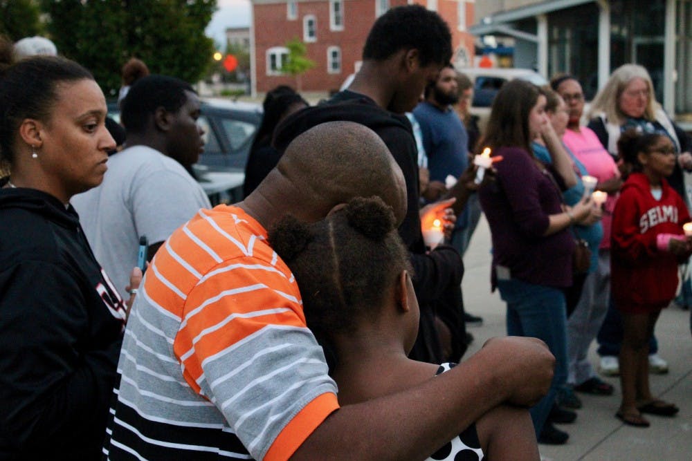 <p>A vigil was held for 17-year-old Allayzia Jackson at Tuppee Tong Thai restaurant Saturday. Jackson was the victim in a shooting Thursday afternoon. <strong>Andrew Smith, DN</strong></p>