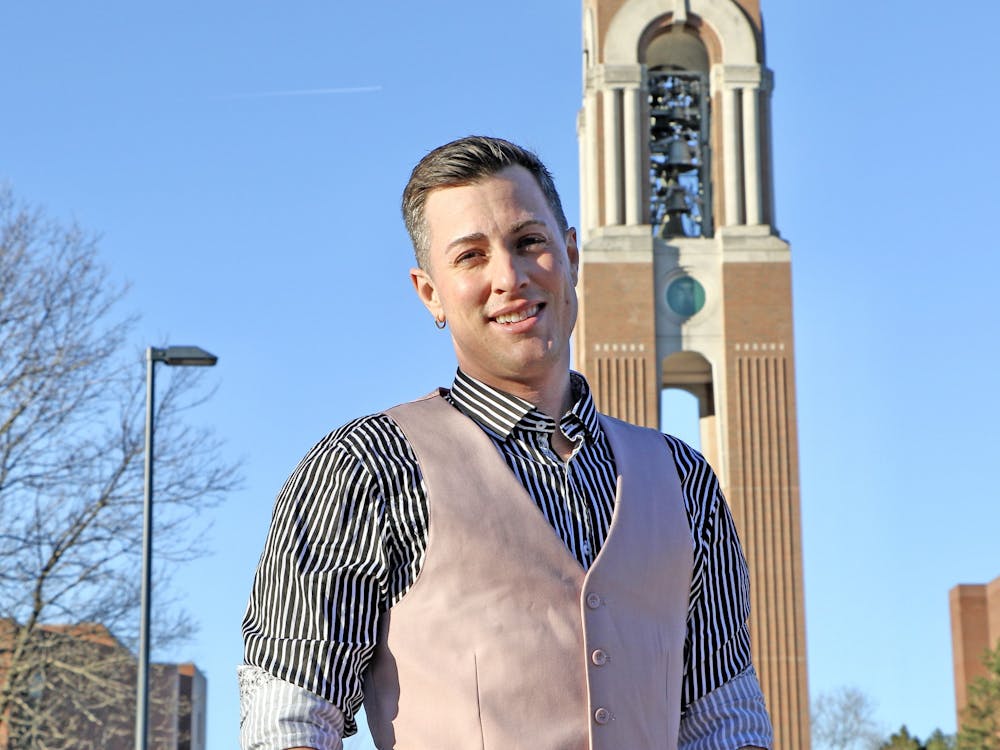 Assistant lecturer of media design Leo Caldwell poses for a photo Feb. 20 near Shafer Tower. Grace Duerksen, DN