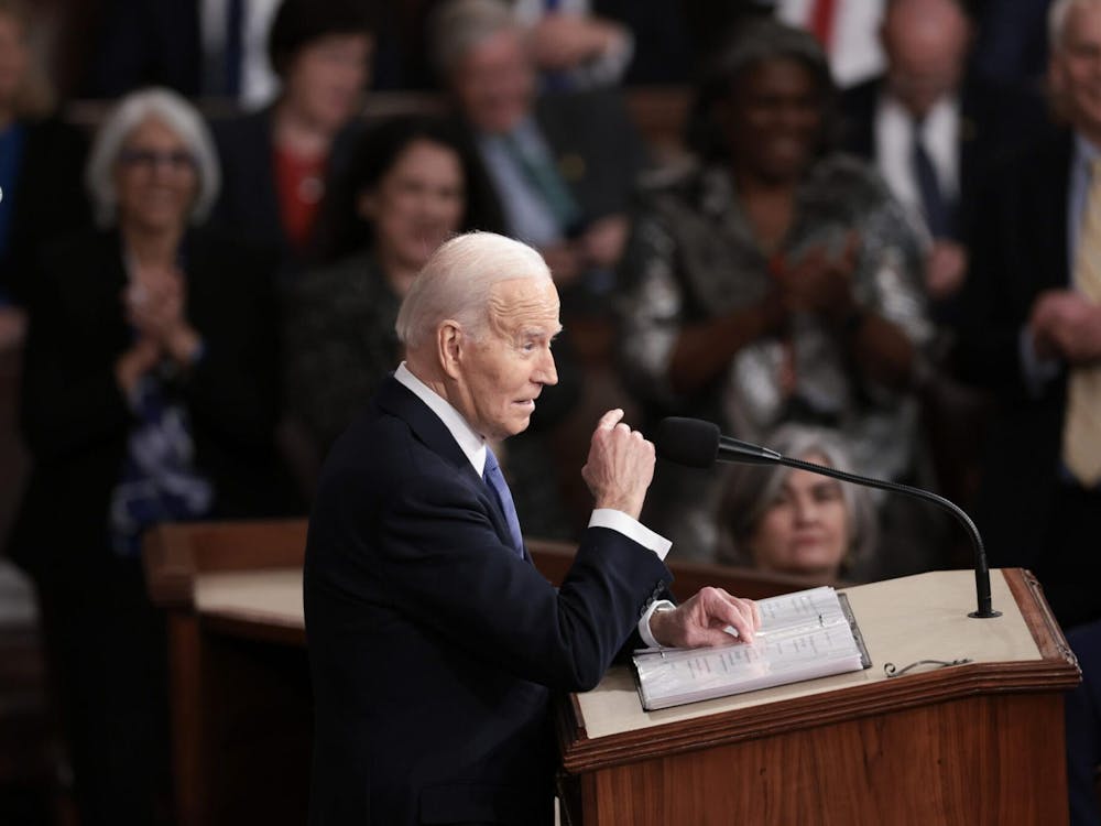 WASHINGTON, DC - MARCH 07: U.S. President Joe Biden delivers the State of the Union address during a joint meeting of Congress in the House chamber at the U.S. Capitol on March 07, 2024 in Washington, DC. This is Biden’s last State of the Union address before the general election this coming November. (Photo by Win McNamee/Getty Images)