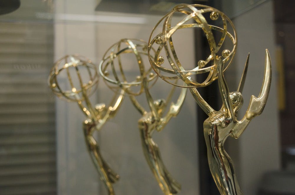 <p>Ball State received eight regional Emmy awards June 7 night. Members from Sports Link, the Virginia B. Ball Center for Creative Inquiry and others took home the awards. DN PHOTO BREANNA DAUGHERTY</p>