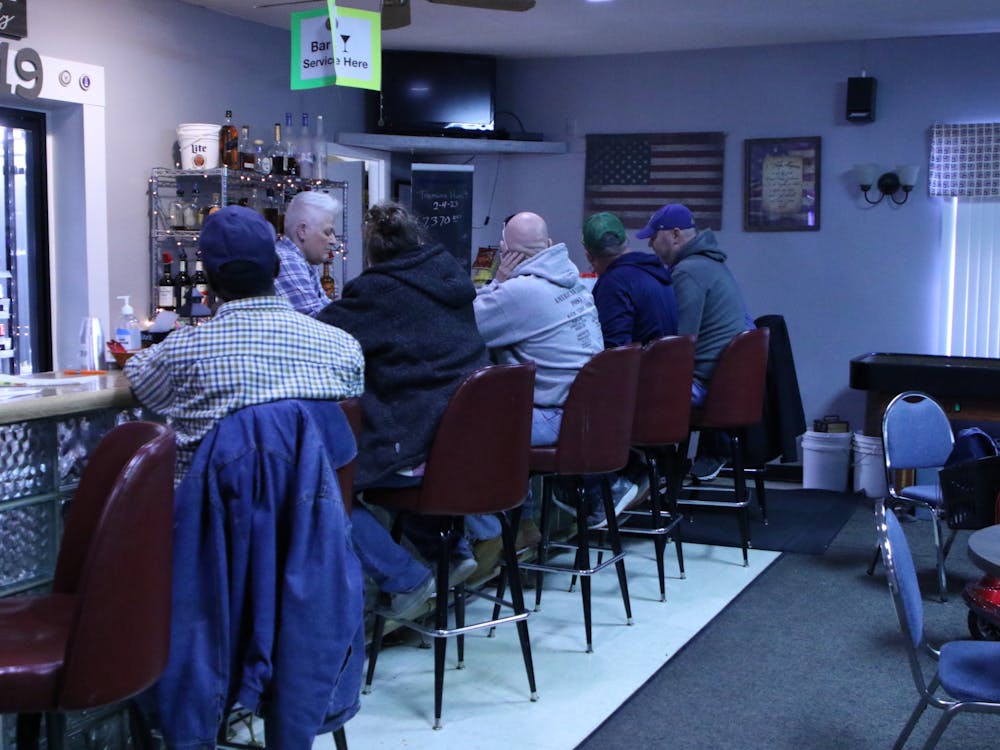 The bartender takes orders from the veterans as they sit at the bar inside of the American Legion Feb. 1. Stephanie Morton, DN