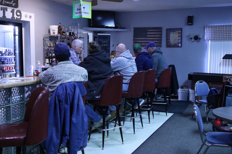 The bartender takes orders from the veterans as they sit at the bar inside of the American Legion Feb. 1. Stephanie Morton, DN