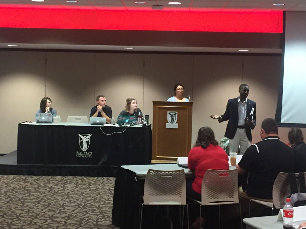 <p>Ball State's Student Government Association passed a resolution on Wednesday that would create a summit for all Indiana colleges and universities to address sexual assault. The organization&nbsp;is leading the charge to fight what they call the “epidemic” of sexual assault in Indiana. <em>Max Lewis // DN&nbsp;</em></p>