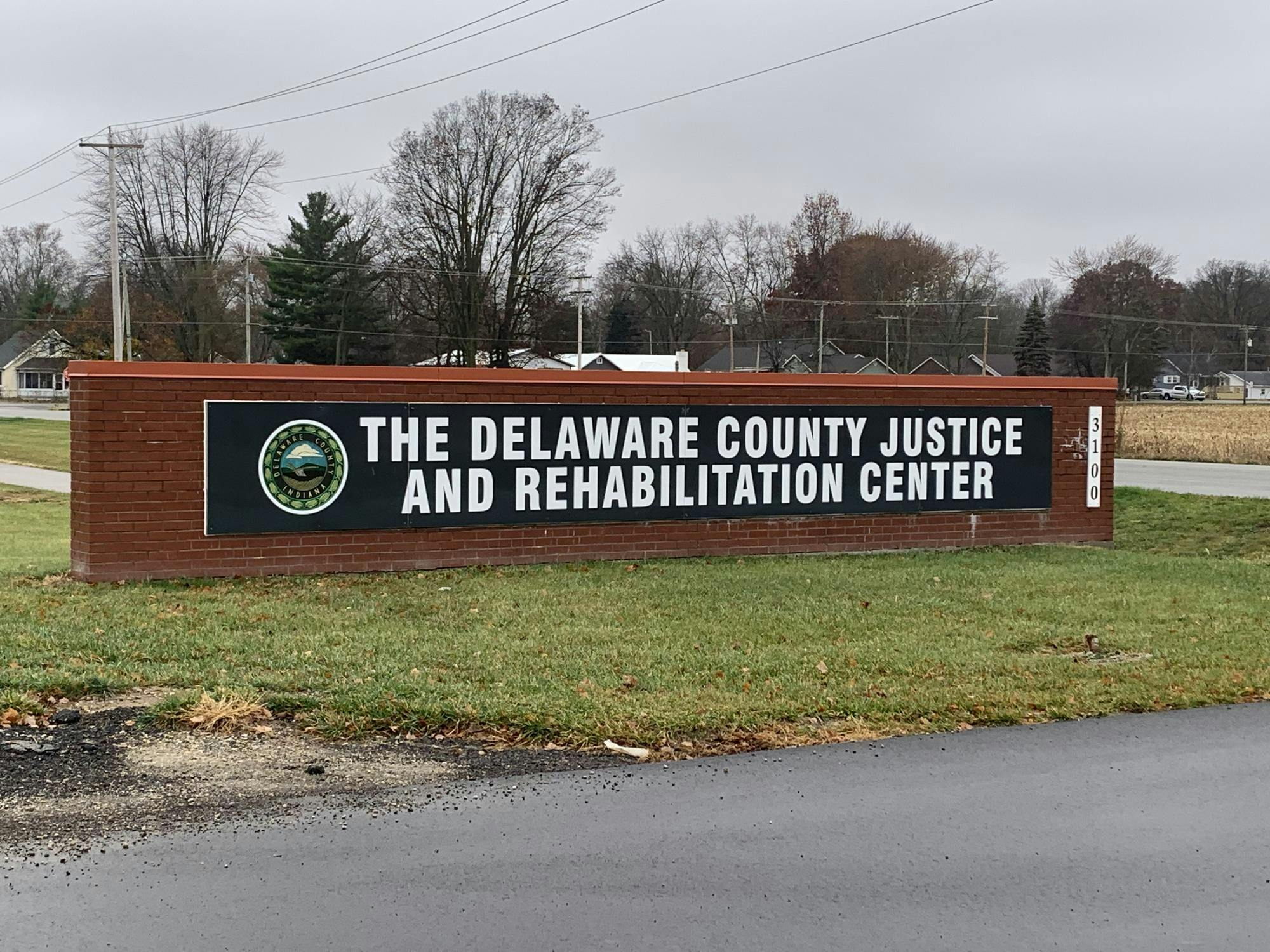The Delaware County Justice and Rehabilitation Center sign is shown outside of the facility Nov. 21 in Muncie, Indiana. Third-year Ball State student Cooper Archer was acquitted on two counts of disorderly conduct in Circuit Court 5. Meghan Braddy, DN