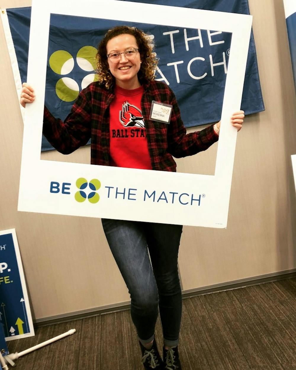 <p>Sophomore McKenna Crews attends a Be The Match event as president of the organization. Crews became involved in Ball State's chapter of Be The Match after she was accepted into her current sorority, Chi Omega. <strong>McKenna Crews, Photo Provided.&nbsp;</strong></p>
