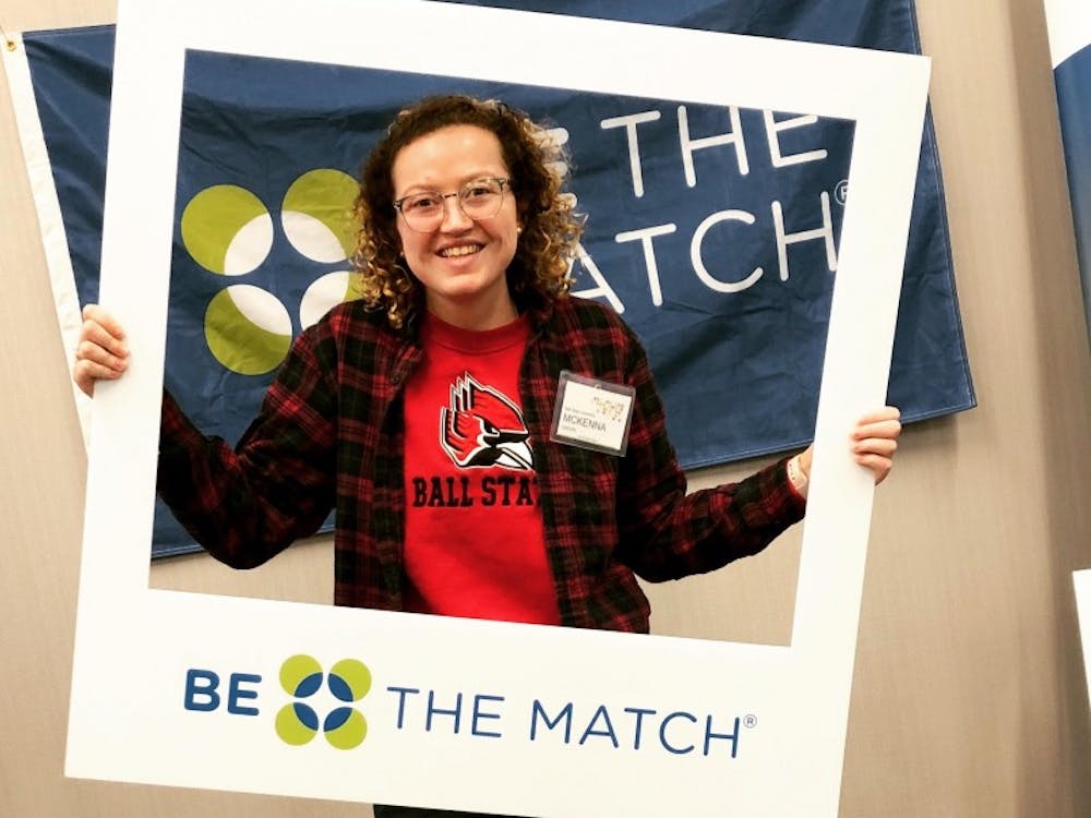Sophomore McKenna Crews attends a Be The Match event as president of the organization. Crews became involved in Ball State's chapter of Be The Match after she was accepted into her current sorority, Chi Omega. McKenna Crews, Photo Provided. 