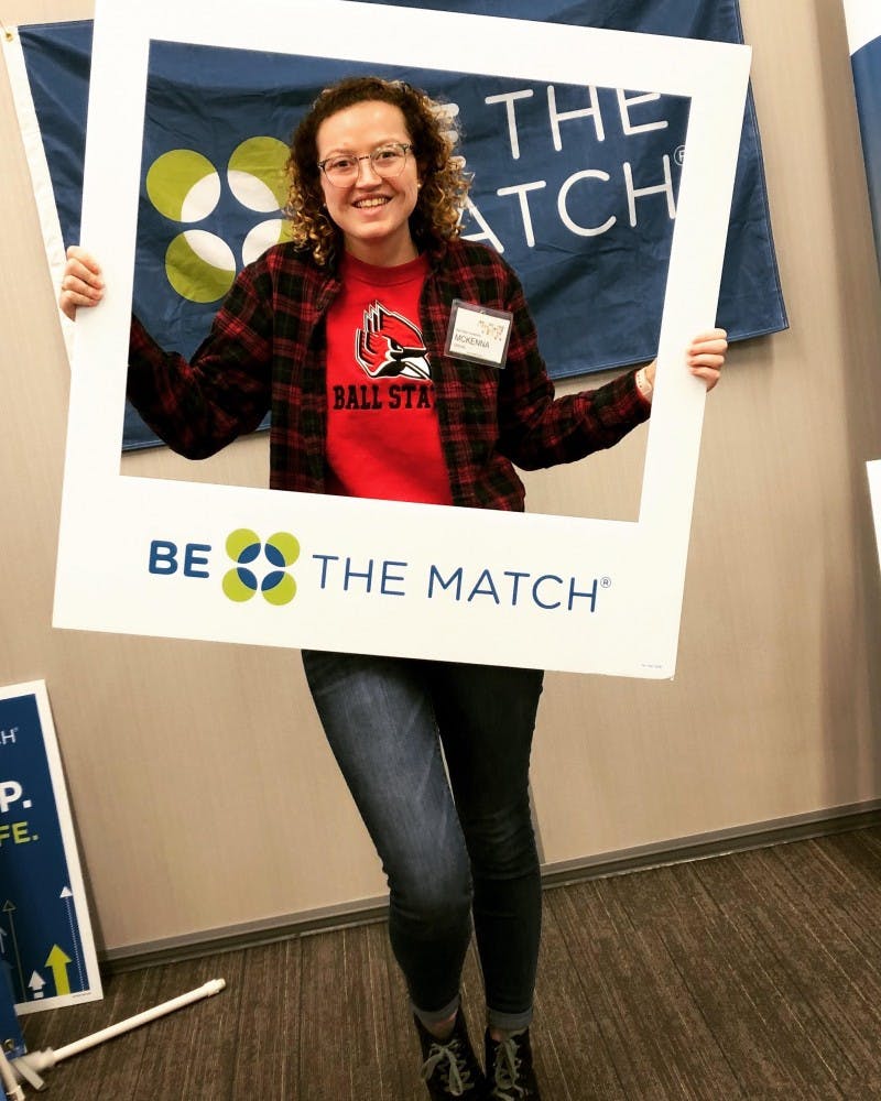 Sophomore McKenna Crews attends a Be The Match event as president of the organization. Crews became involved in Ball State's chapter of Be The Match after she was accepted into her current sorority, Chi Omega. McKenna Crews, Photo Provided.&nbsp;