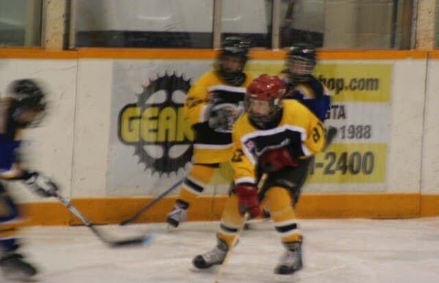 Ben Hendriks plays minor hockey with his team, the Meadowvale Hawks, in Mississauga, Ontario, Canada. Hendriks played ice hockey until he was 12 years old before he decided to purely focus on basketball. Leslie Hendriks, photo provided. 