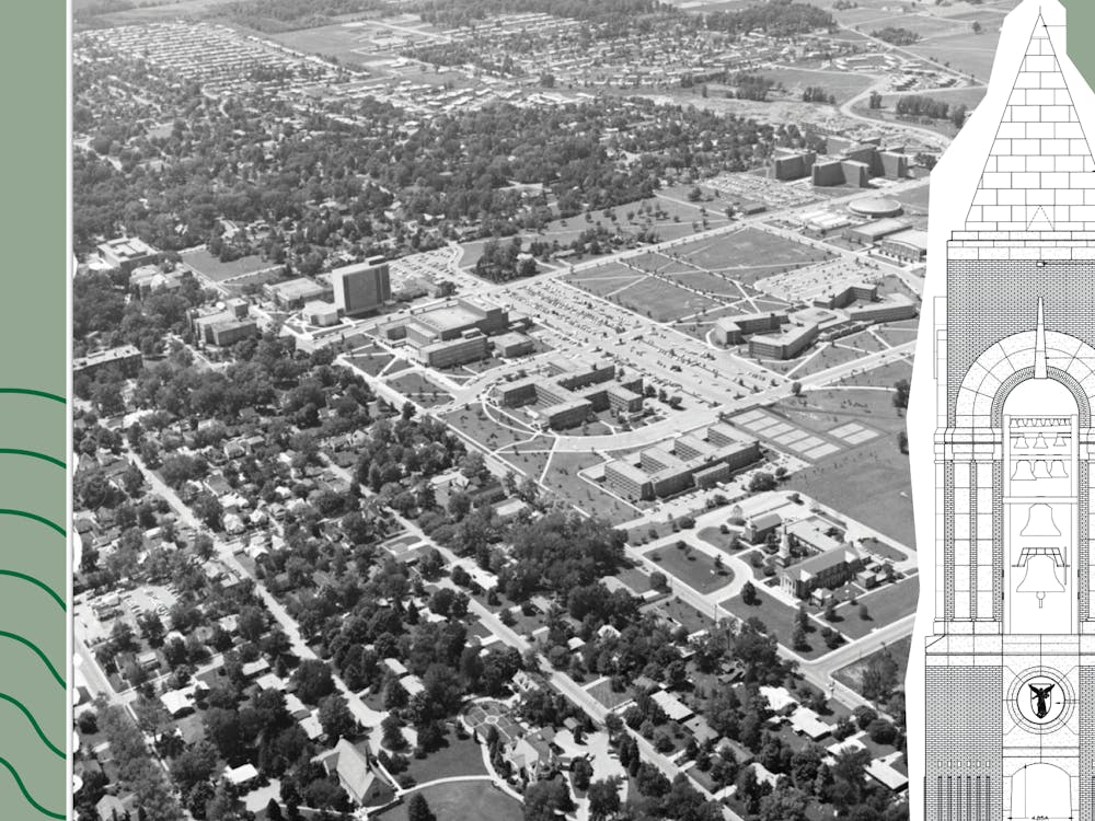 Paul W. Stout Map Collection, Ball State University Libraries; Andrew Seager Archives of the Built Environment, Ball State University Libraries; Brenden Rowan, Ball Bearings Photo Illustration