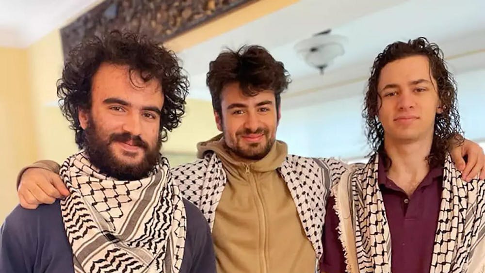 The three Palestinian college students who were shot in Vermont are Tahseen Ali Ahmad, from left, Kinnan Abdalhamid and Hisham Awartani. (Awartani family/Institute for Middle East Understanding/TNS)