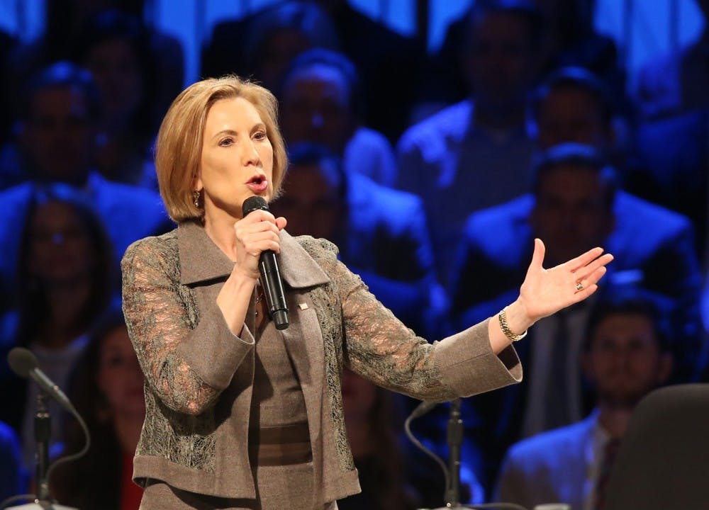 Republican presidential candidate Carly Fiorina speaks at the North Texas Presidential Forum at Prestonwood Baptist Church Sunday, Oct. 18, 2015 in Plano, Texas. (Richard W. Rodriguez/Fort Worth Star-Telegram/TNS) 