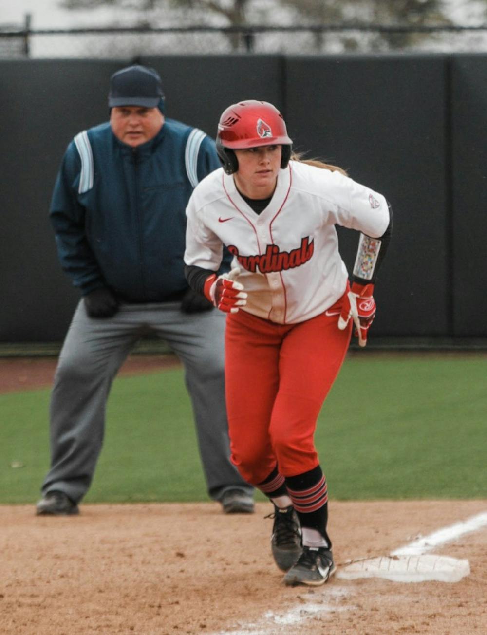 Ball State's softball team competed in a doubleheader against Kent State at the Softball Fields in First Merchants Ballpark Complex. The Cardinals lost the first game 2-5 and won the second game 15-7.&nbsp;