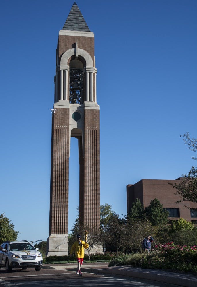 The Indiana Bicentennial Torch Relay came through Ball State University's campus on Sept. 27. Samantha Brammer // DN