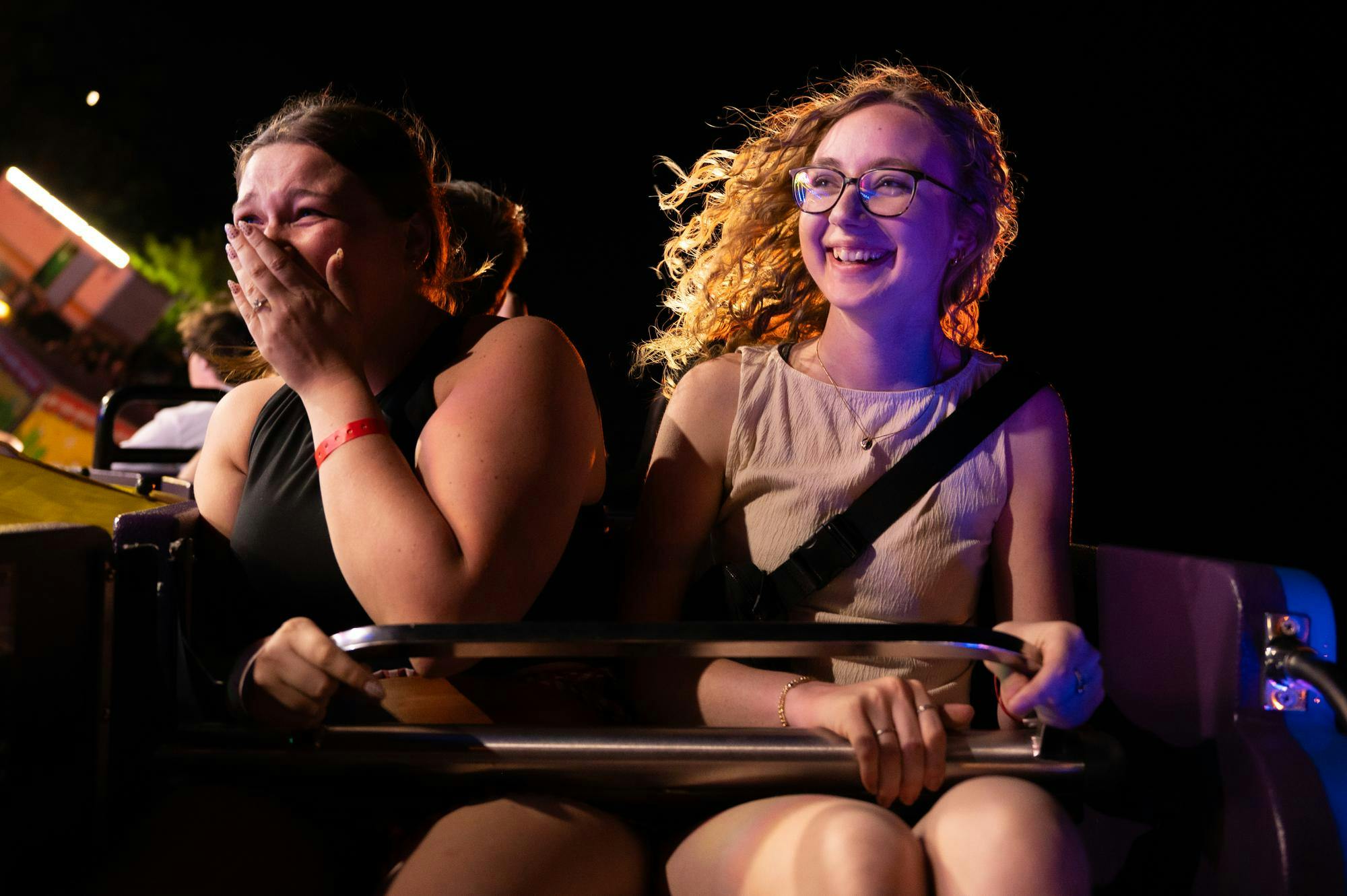 The Late Nite Carnival was an event held on the North Commuter lot April 17 in Ball State University. Ball State students' tickets were free, and for others it was five dollars for admittance. The carnival had a variety of rides that went from side to side, up and down and twirled, as well as concessions and other activities.