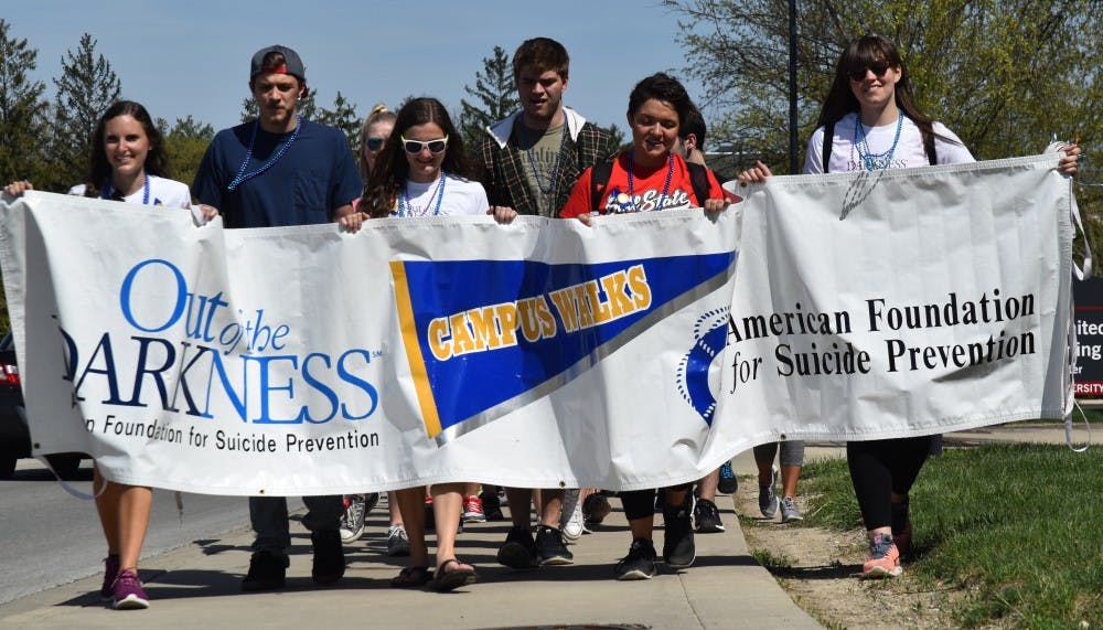 <p>Alive hosted a walk to raise awareness on suicide prevention on April 24 on campus. DN PHOTO PATRICK CALVERT</p>