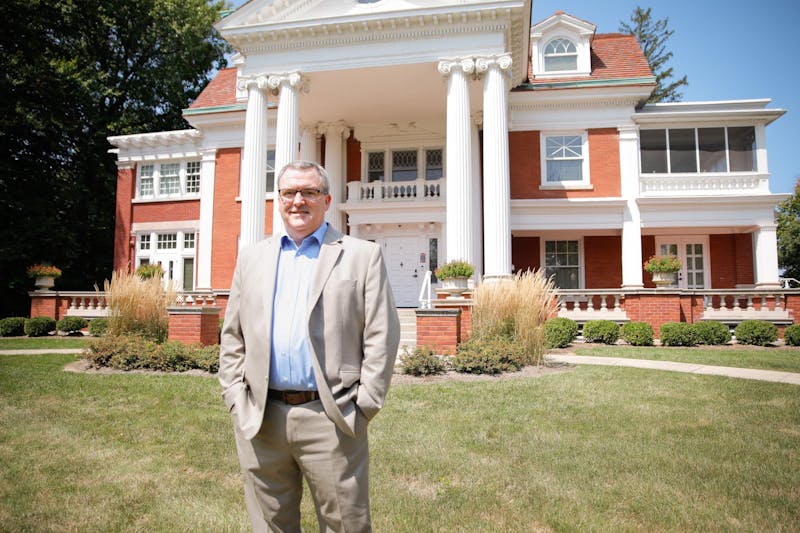 House manager David Martin in front of Maplewood Guest House Aug 30 in Muncie, IN. When Martin received the position, he applied policies and procedures from the university’s housing model. Andrew Berger, DN 
