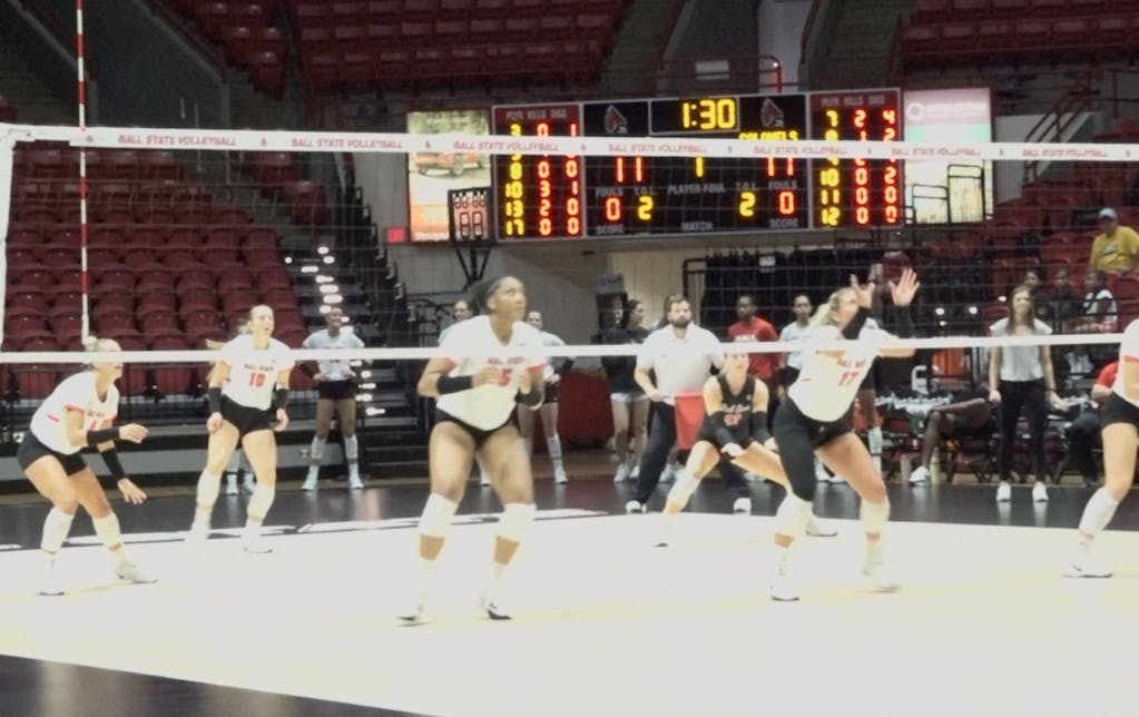 Ball State Women's Volleyball playing Purdue