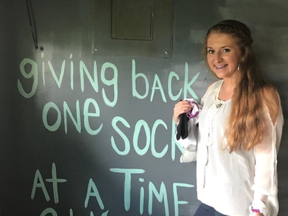 When volunteering at an event called Tools for School, Carlie Boggs, a junior at Wapahani High School, came up with the idea to start a sock drive. Boggs wanted to be able to give a pair of socks with each pair of shoes that were donated. Carlie Boggs, Photo Provided