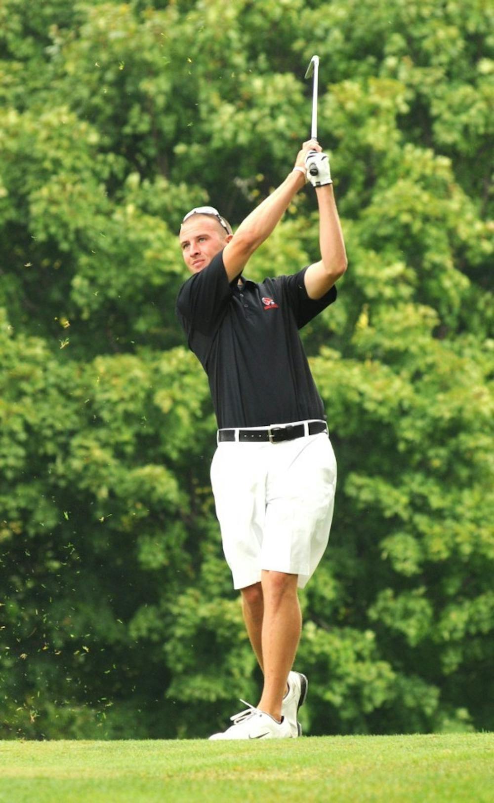Senior Eric Steger tees off at a home meet last spring. Steger has made a name for himself on this year's U.S. Amatuer Open. DN FILE PHOTO JESSICA LANNING