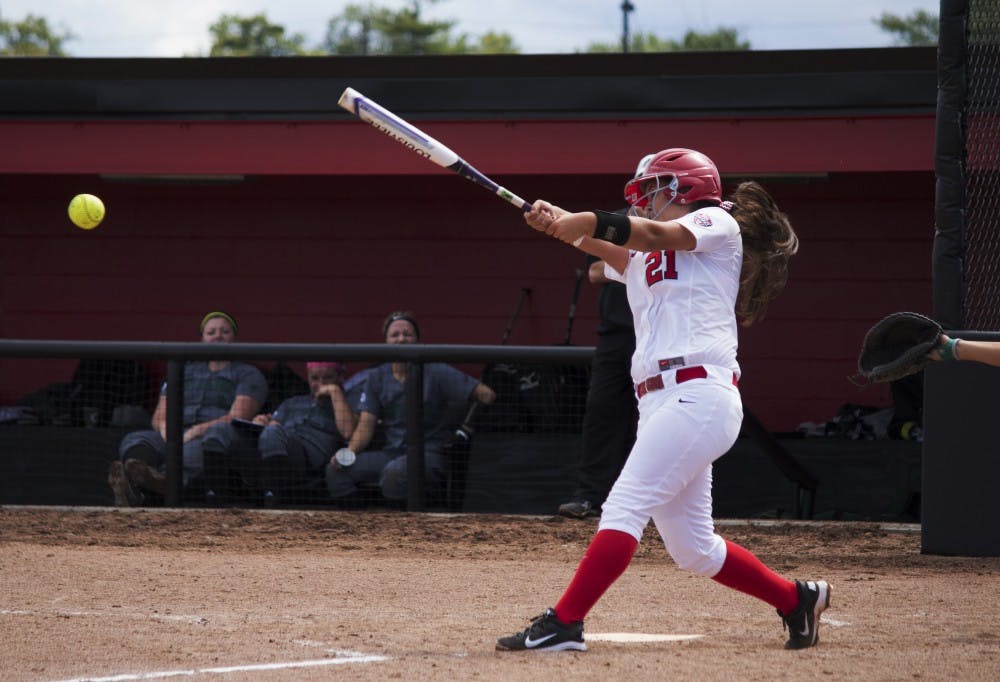 Sophomore Madison Lee swings at the ball at the game against&nbsp;DN FILE PHOTO GRACE RAMEY