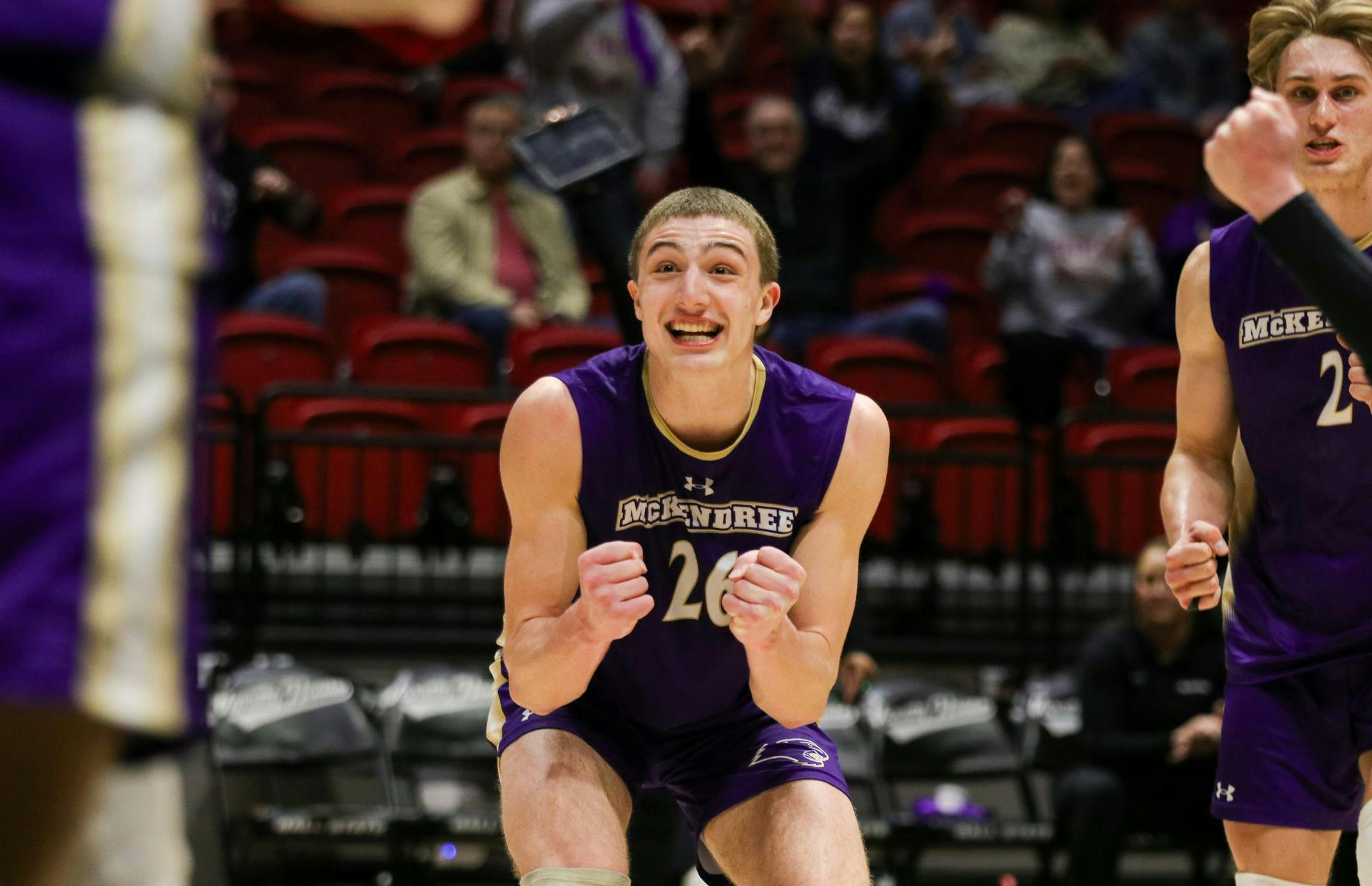 Ball State mens volleyball match vs. McKendree University on Feb.12 in Worthen Arena. The ninth-ranked team earned a 3-1 victory over McKendree University, continuing an unbeaten streak of conference wins.