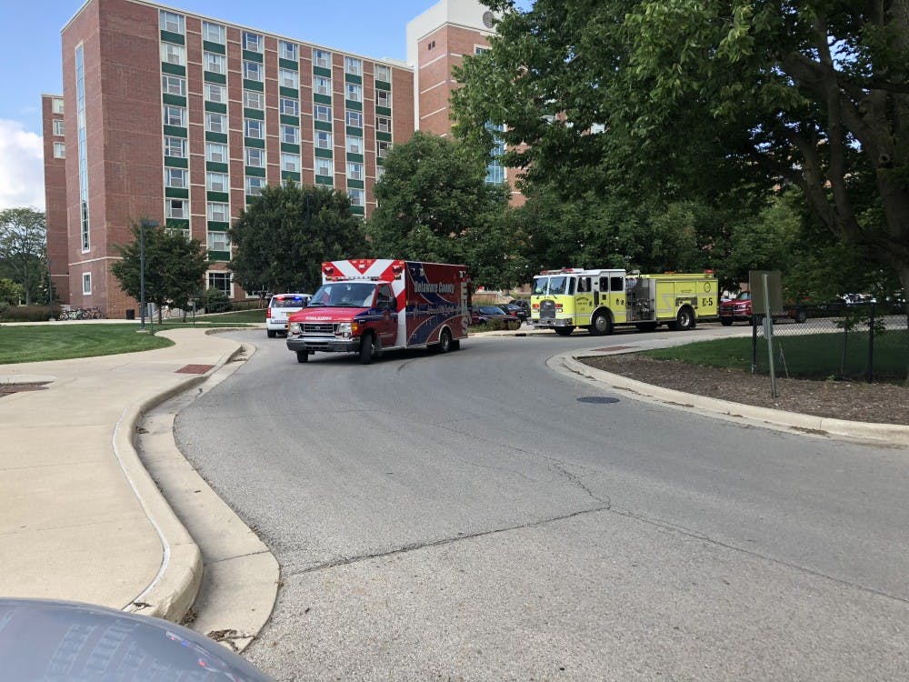 <p>University Police Department, Muncie Fire Department and Delaware County EMS responded to a pedestrian versus vehicle call around 5:45 p.m. Wednesday near Studebaker West. The victim, whose name was not released, was transported to IU Health Ball Memorial Hospital. <strong>Andrew Smith, DN</strong></p>