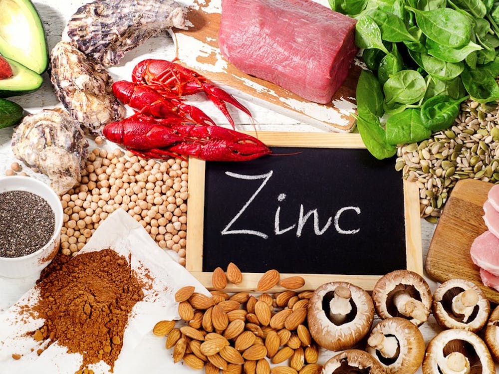 Foods Highest in Zinc. Healthy eating. Top view