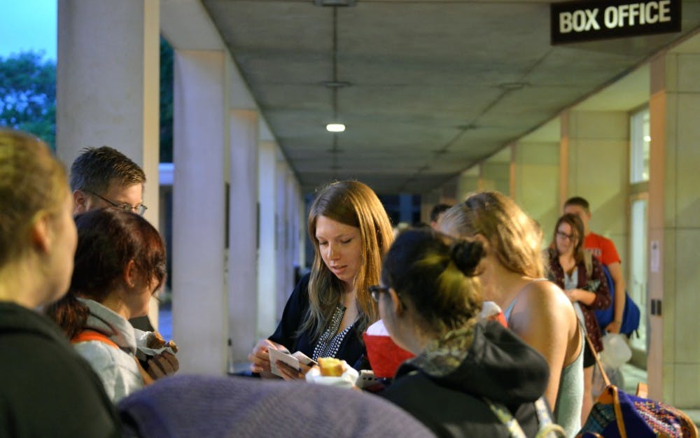Chelsea Bailey and her friends bought tickets for The Fray's concert on Aug. 22 at John R. Emens Auditorium. Fans waited overnight until tickets went on sale at 7 a.m. DN PHOTO SICONG XING